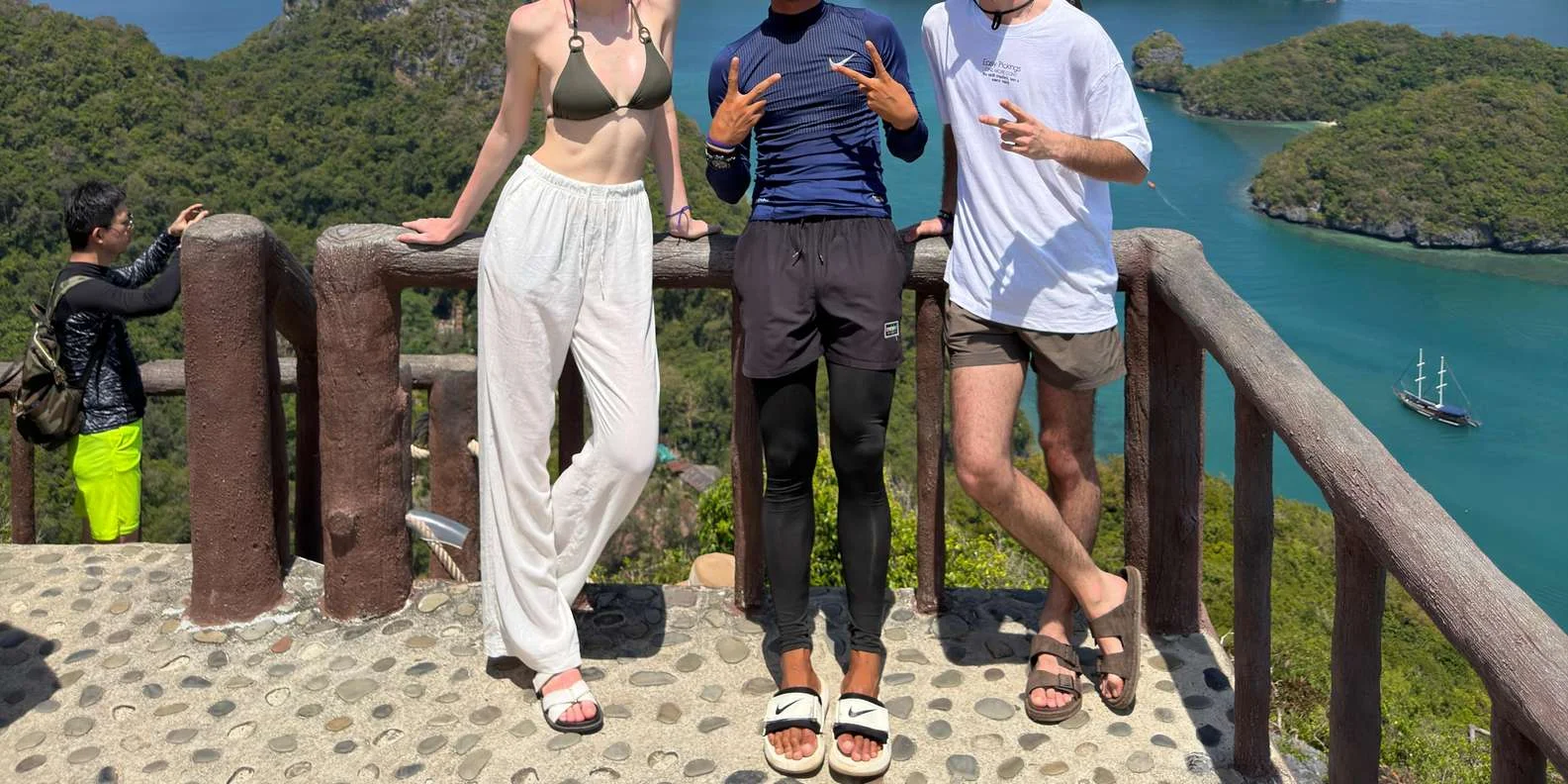Beautiful view of the Emerald Lake viewpoint hike in Ang Thong Marine Park